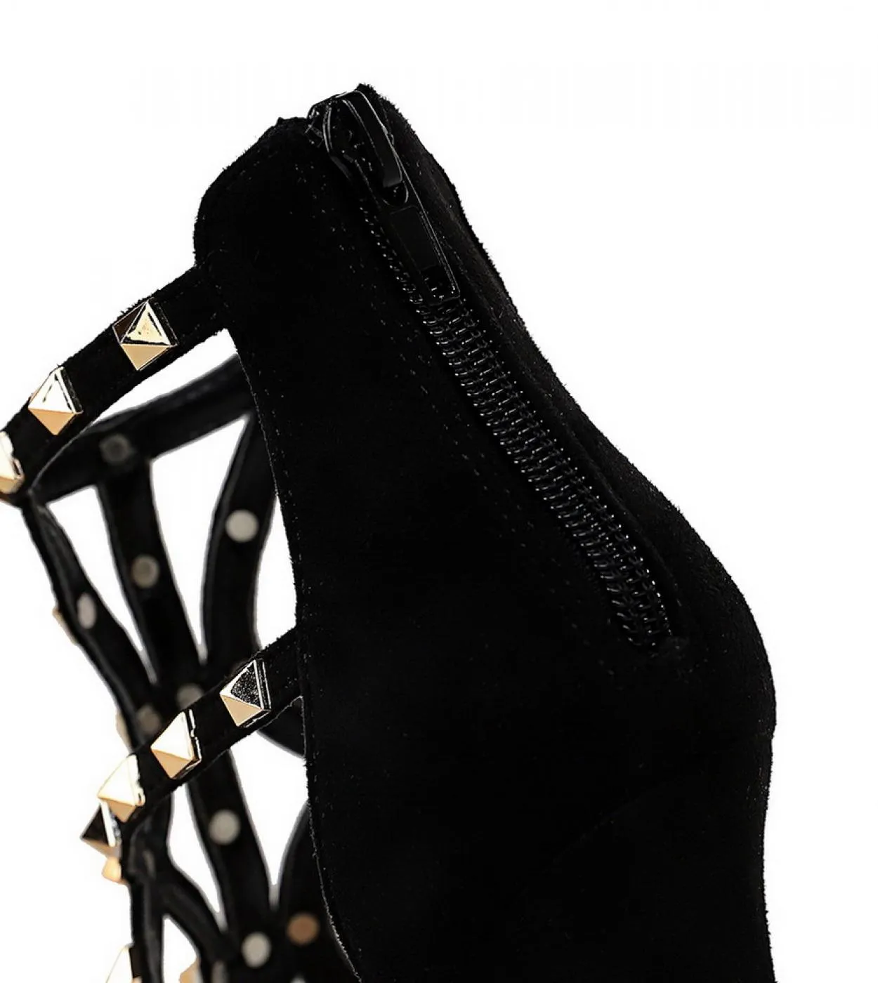 2023 Sandali da donna Rivetto Tacchi alti Scarpe estive per donna Sandali gladiatore con punta a punta Scarpe da festa per donna