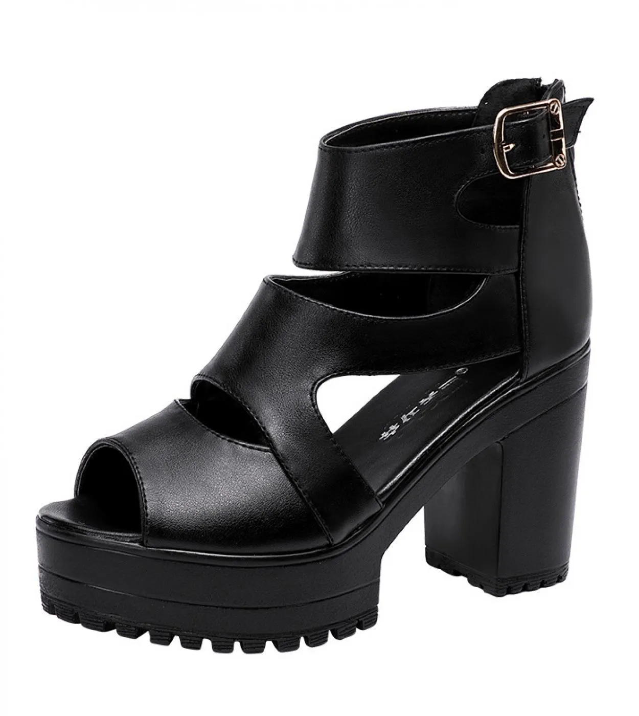 32 43 Moda Sandali con plateau stile Roma Scarpe da festa per donna 2022 Sandali gladiatore con tacchi spessi estivi Donna Peep