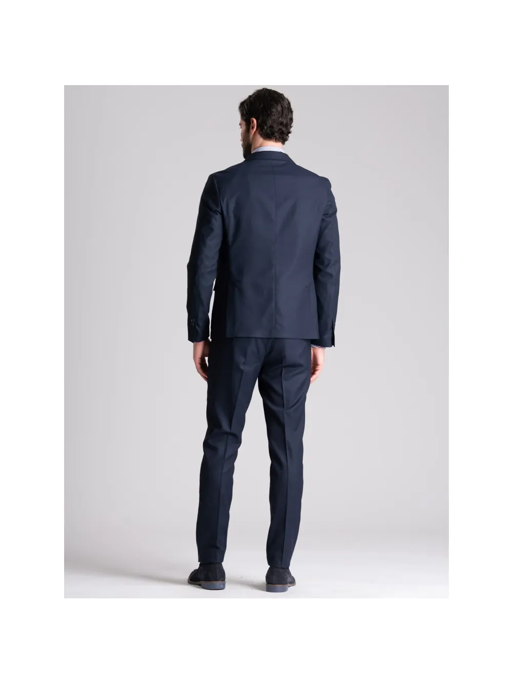 Abito da uomo in fresco lana armaturato blu
