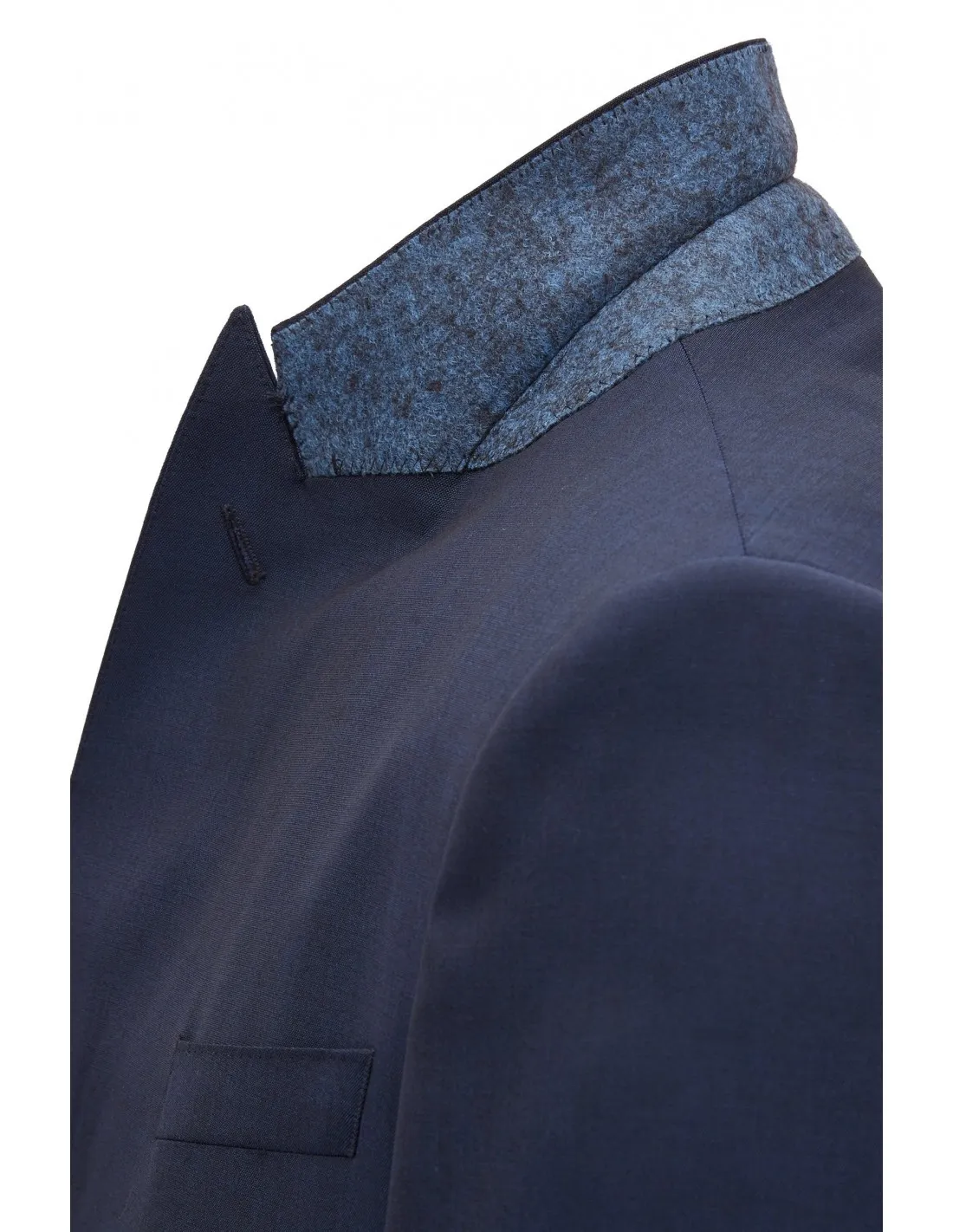 Abito doppio petto in pura lana sallia blu 4 stagioni