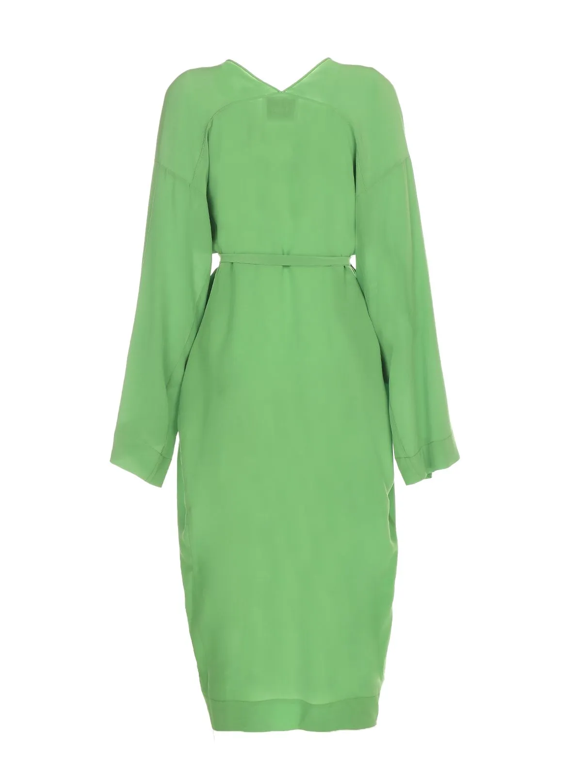 ABITO LUNGO VERDE IN SETA
