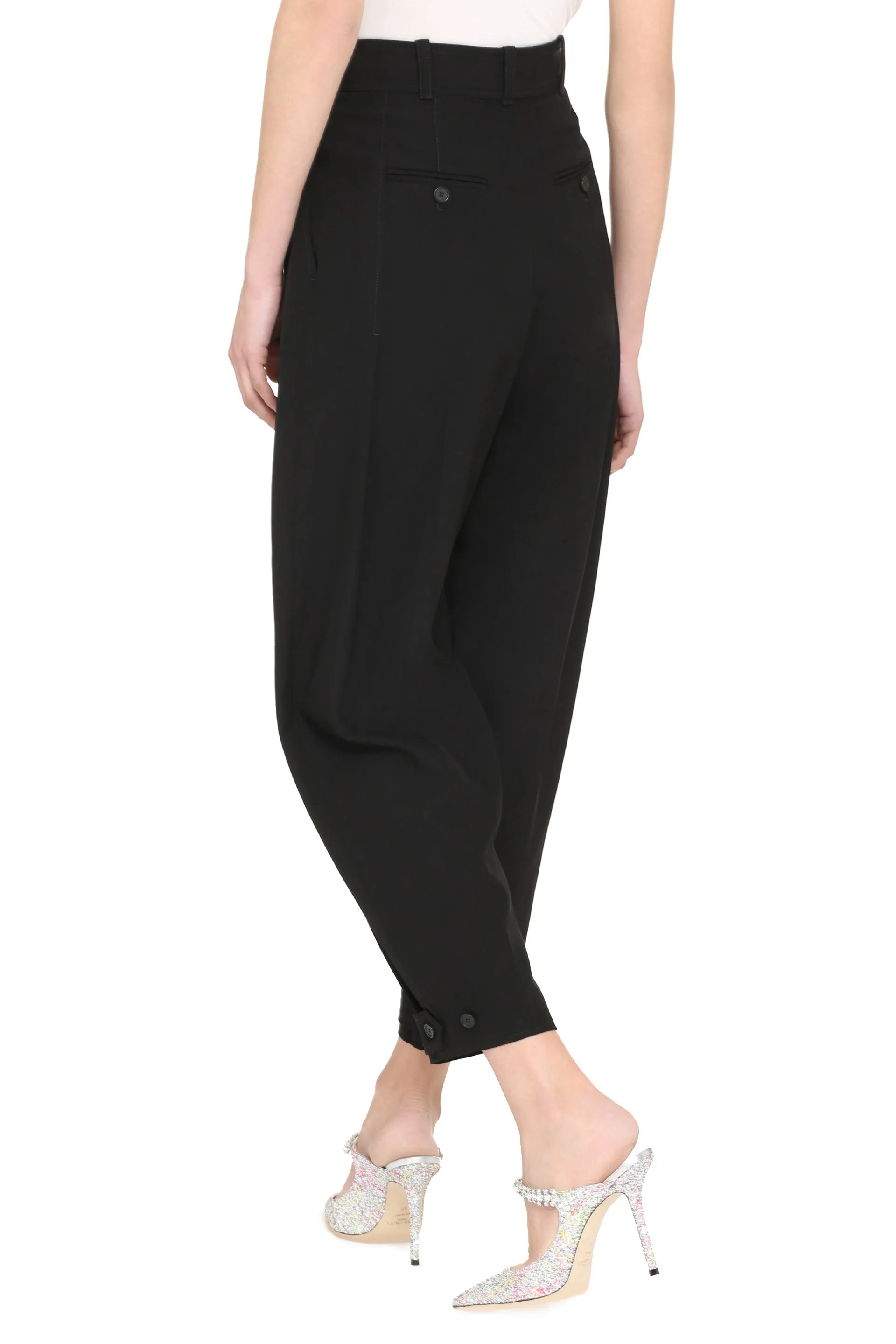 Alexander McQueen Pantaloni in misto lana