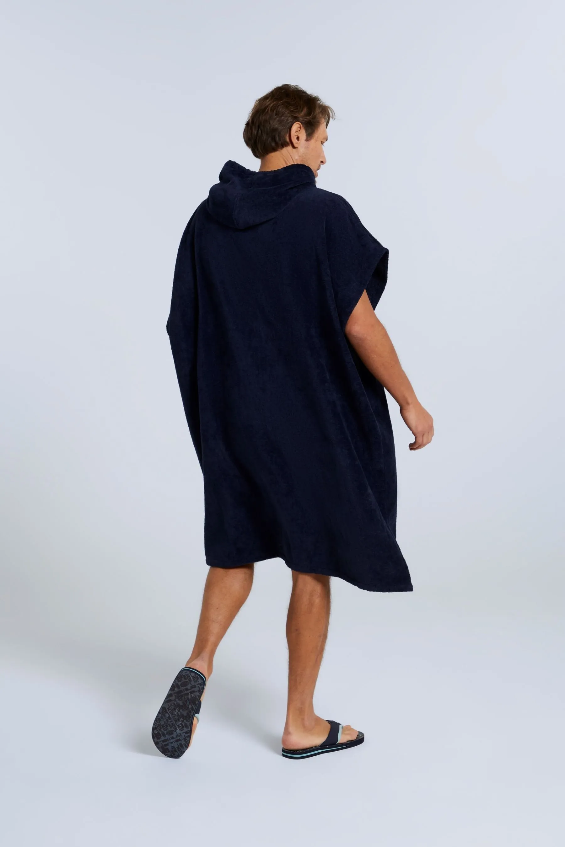 Animal Uomo Blu - Jacob - Poncho in spugna in tessuto biologico