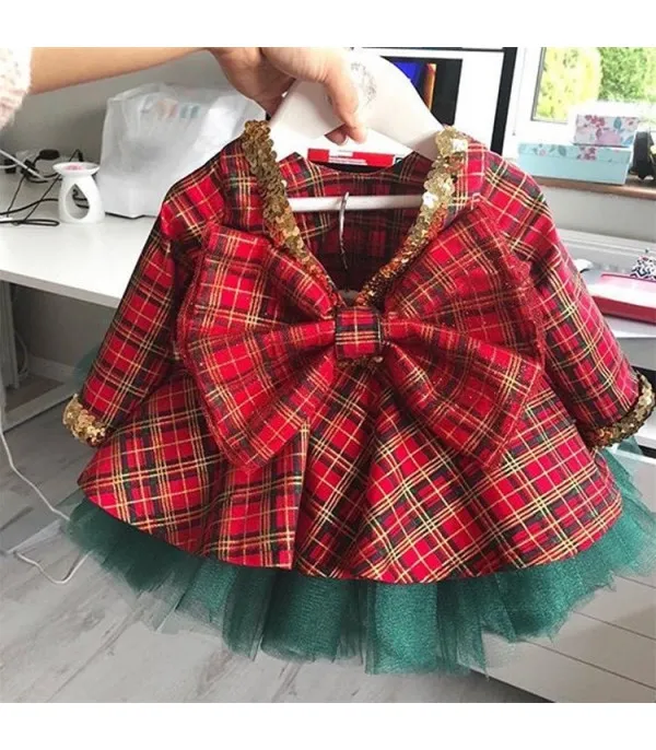 Baby abito tweed tulleskirt