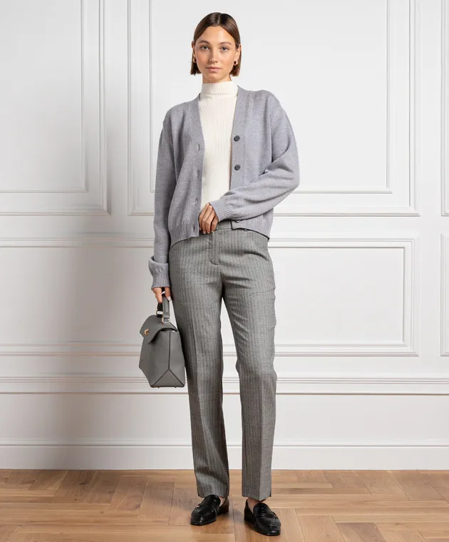 Ballantyne Pantaloni in lana fantasia grigia BLTS37DWR05