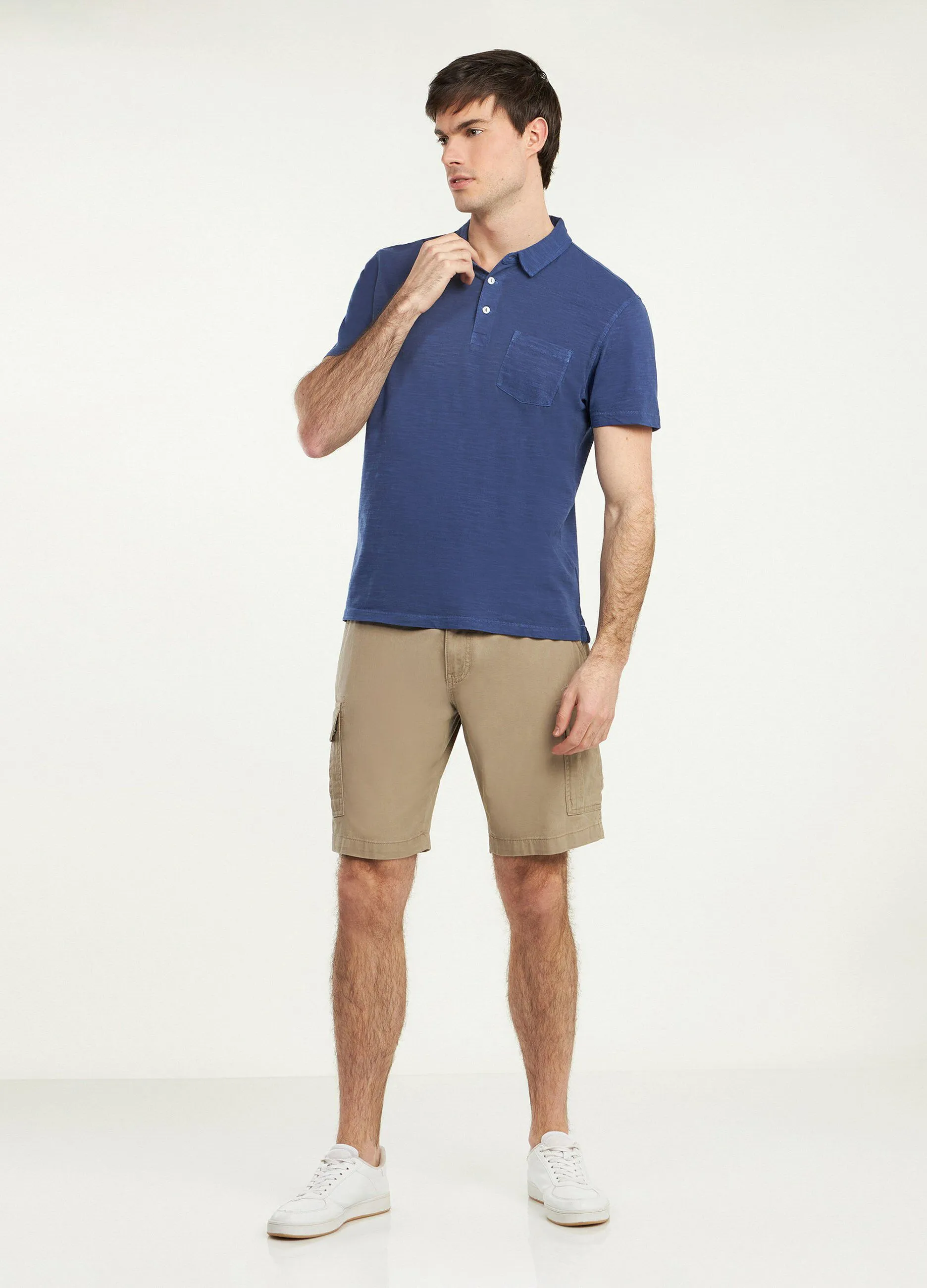 Bermuda cargo in puro cotone uomo