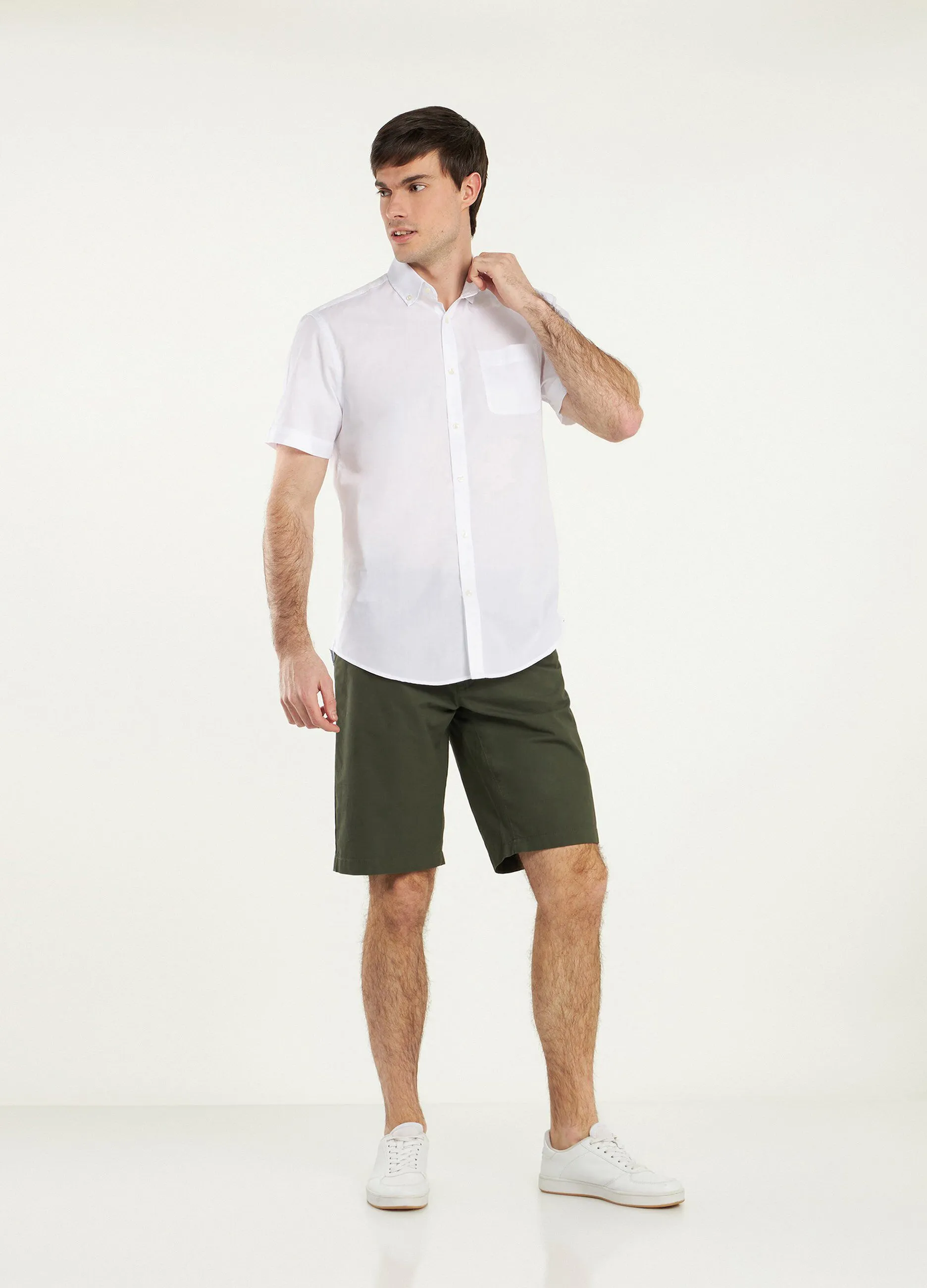 Bermuda chino in puro cotone uomo