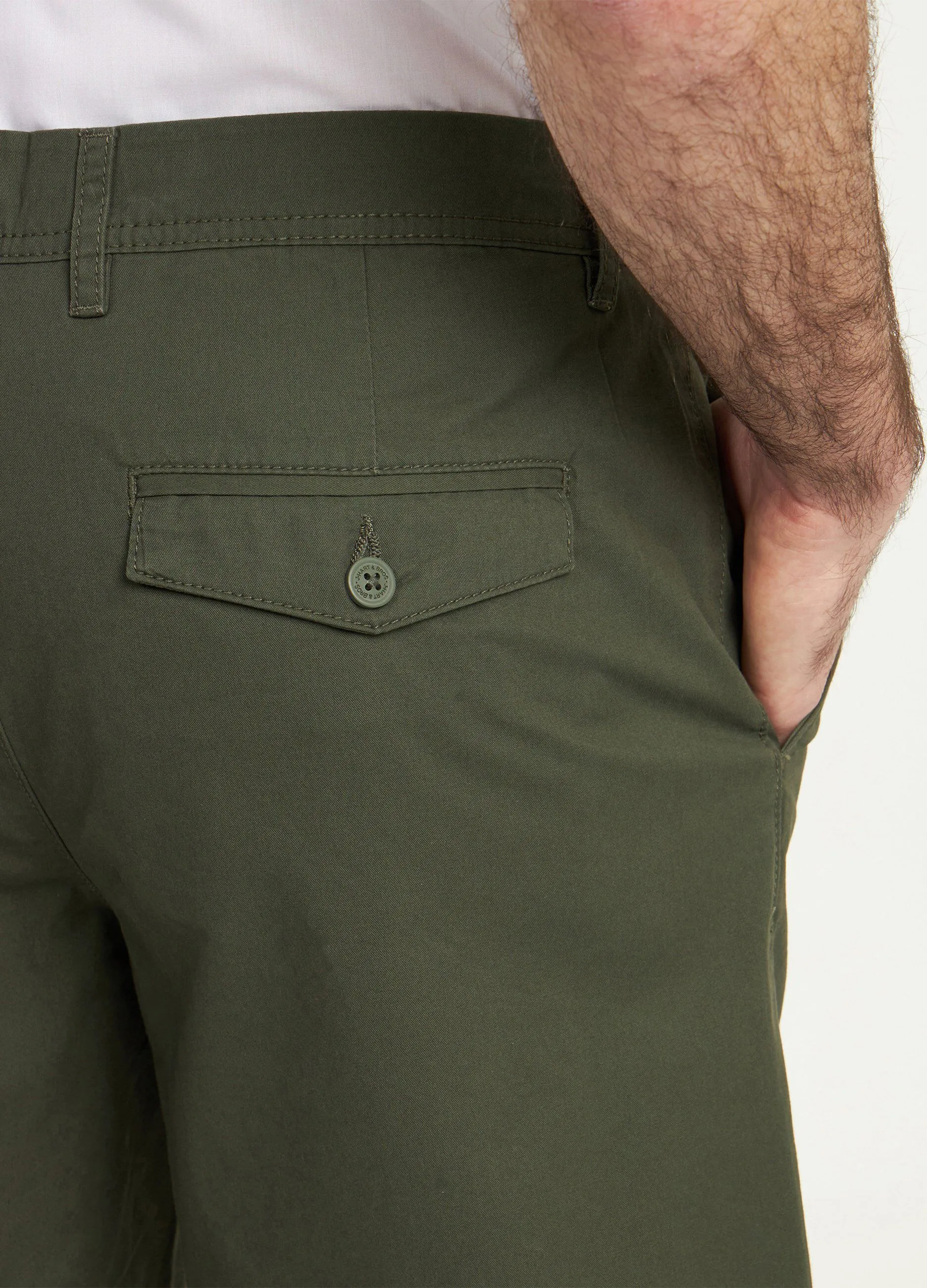 Bermuda chino in puro cotone uomo