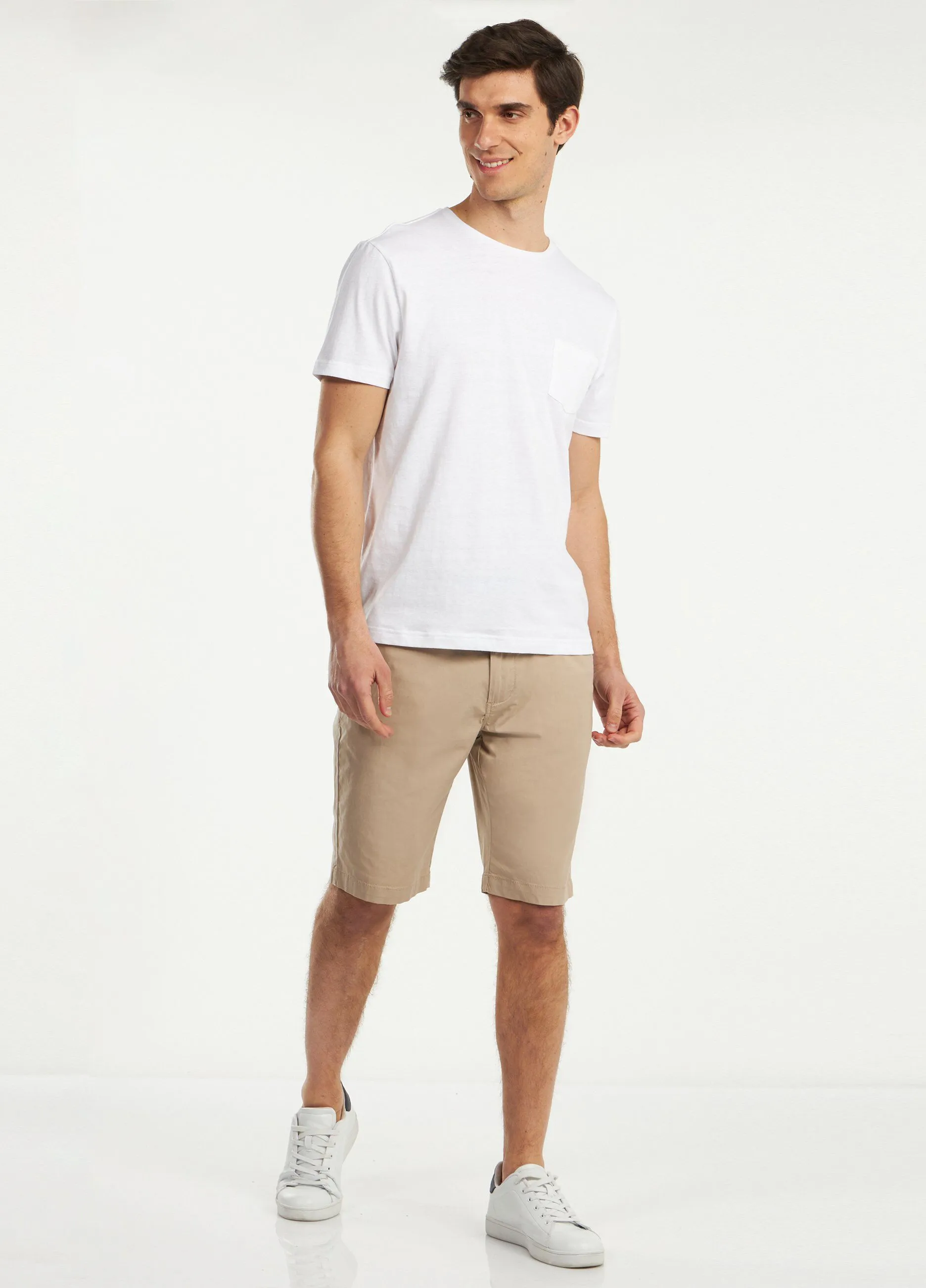 Bermuda in cotone elasticizzato uomo