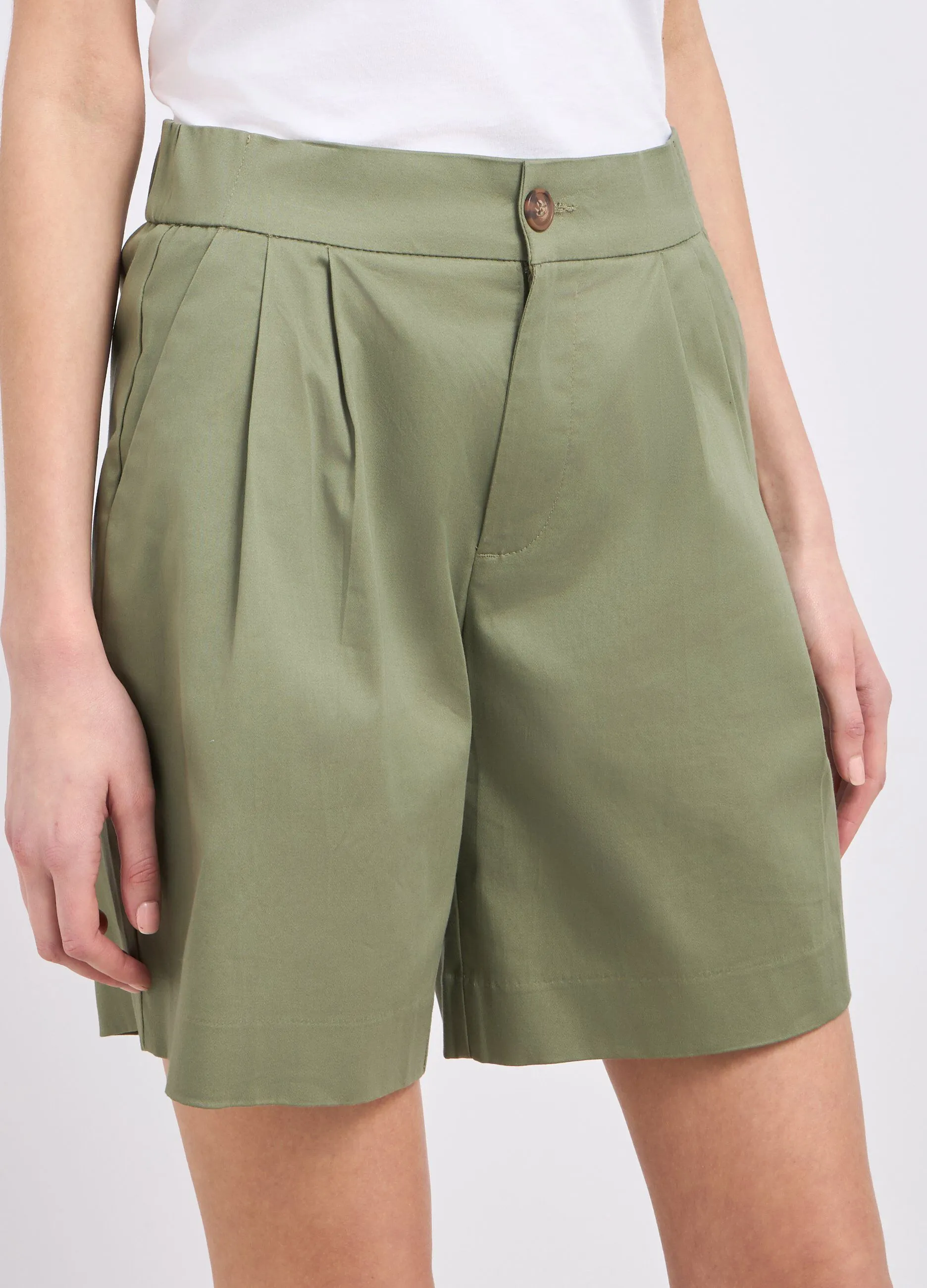 Bermuda in cotone satin donna