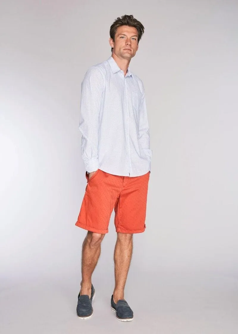 Bermuda in misto cotone jacquard