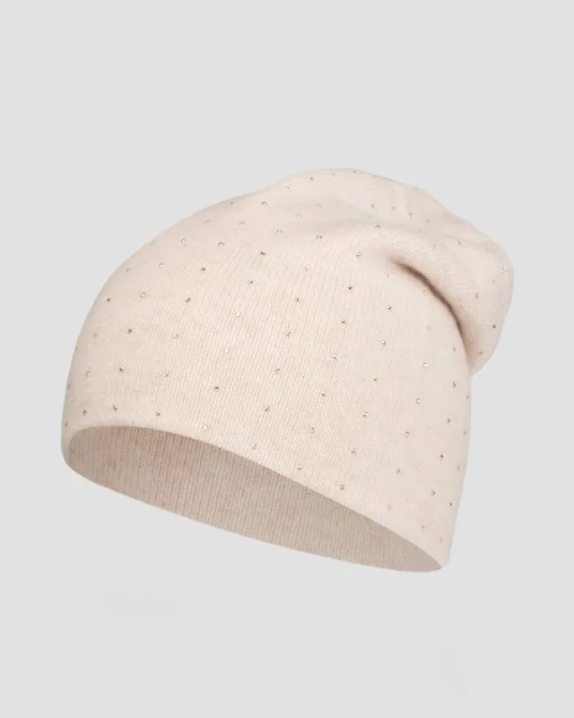 Berretto beige in cashmere da donna William Sharp