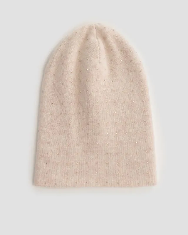 Berretto beige in cashmere da donna William Sharp