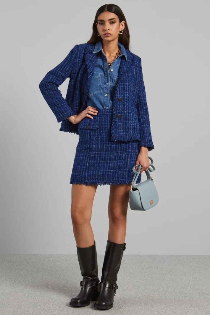Blazer in tweed lamè