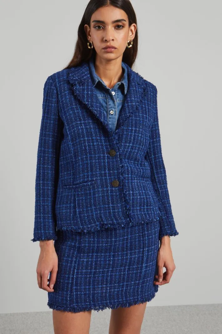 Blazer in tweed lamè