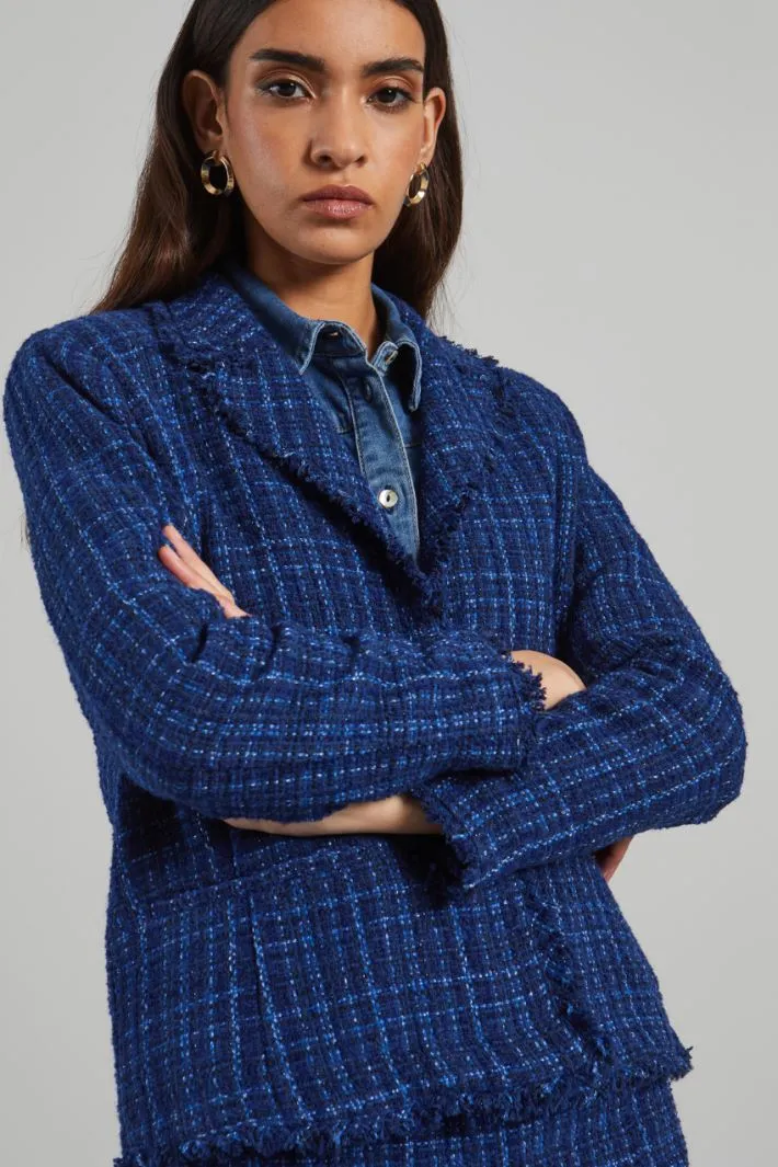Blazer in tweed lamè
