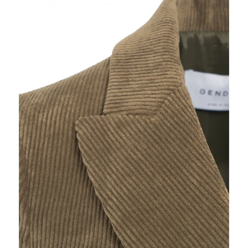 Blazer in velluto a coste oliva