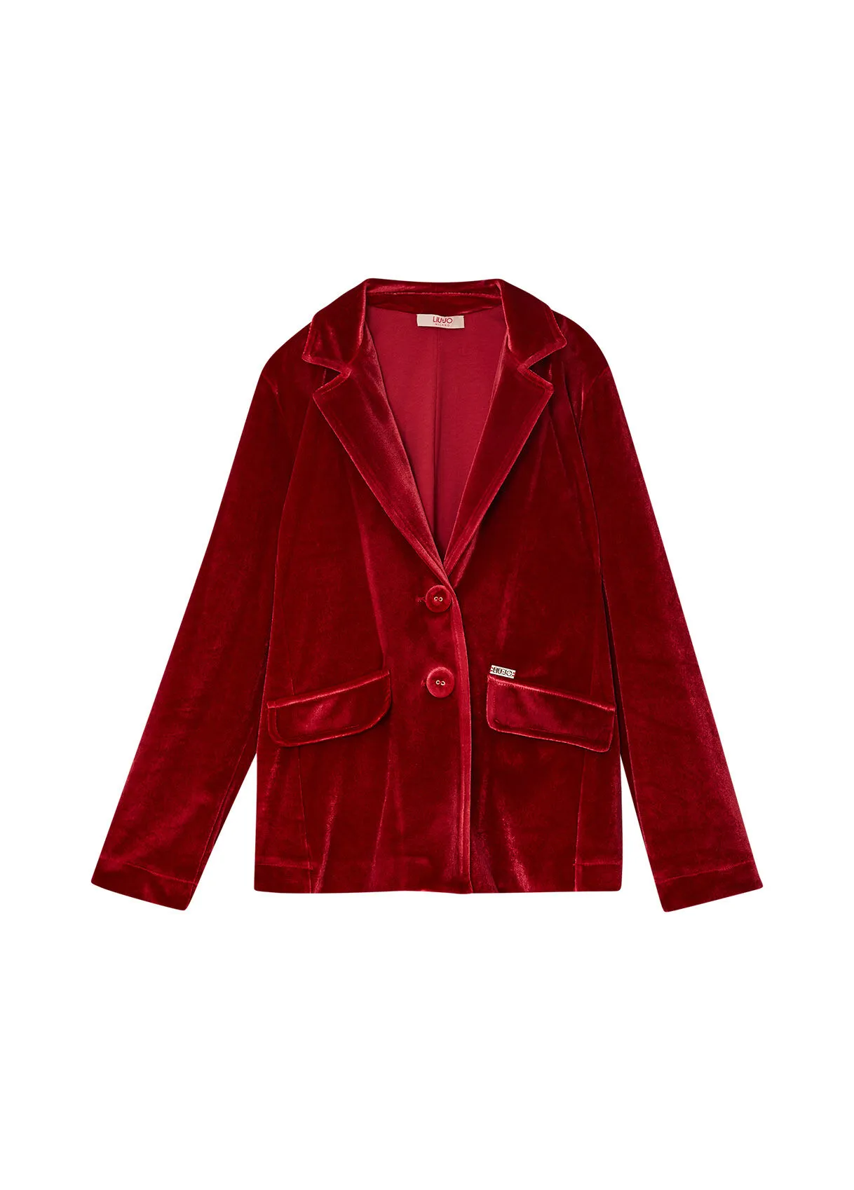 Blazer in velluto rosso