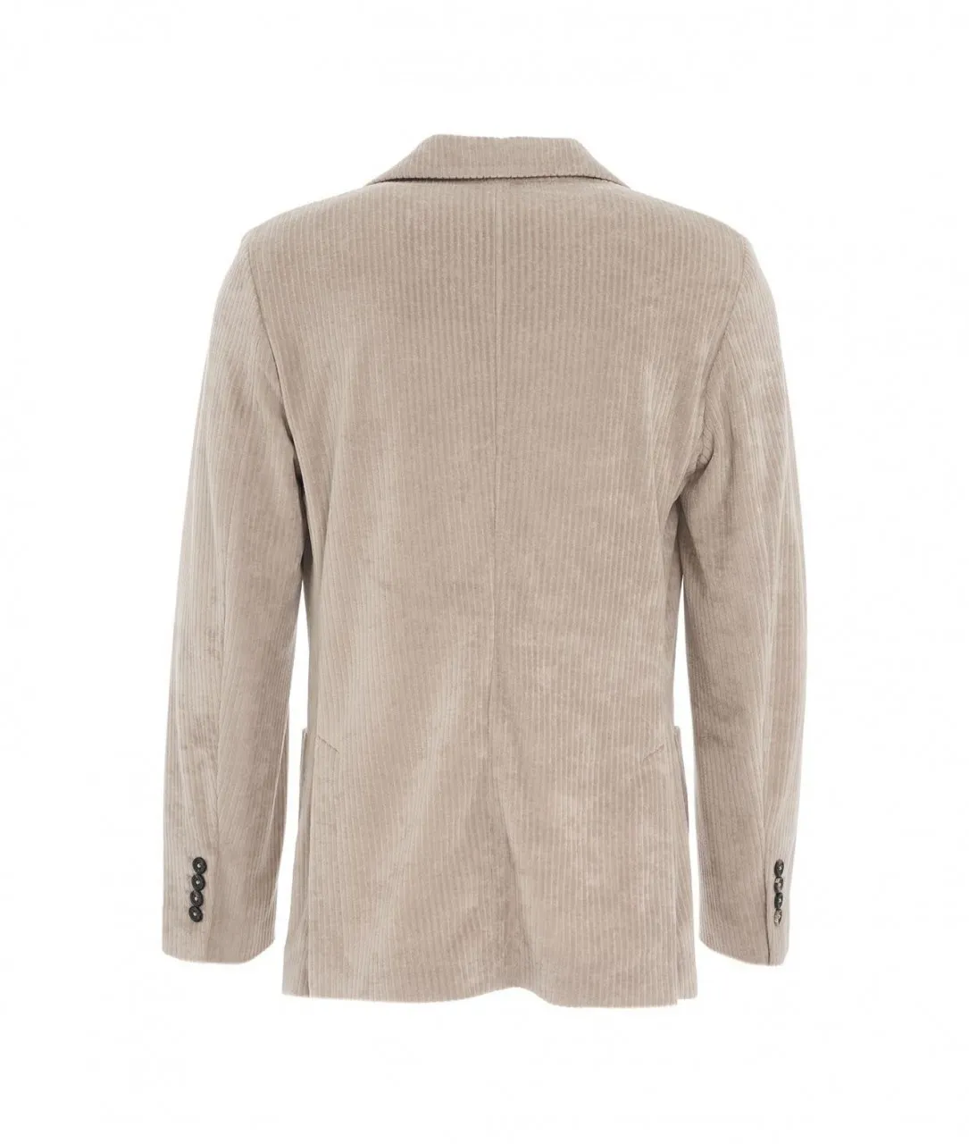 Blazer monopetto in velluto a coste grigio chiaro grigio chiaro