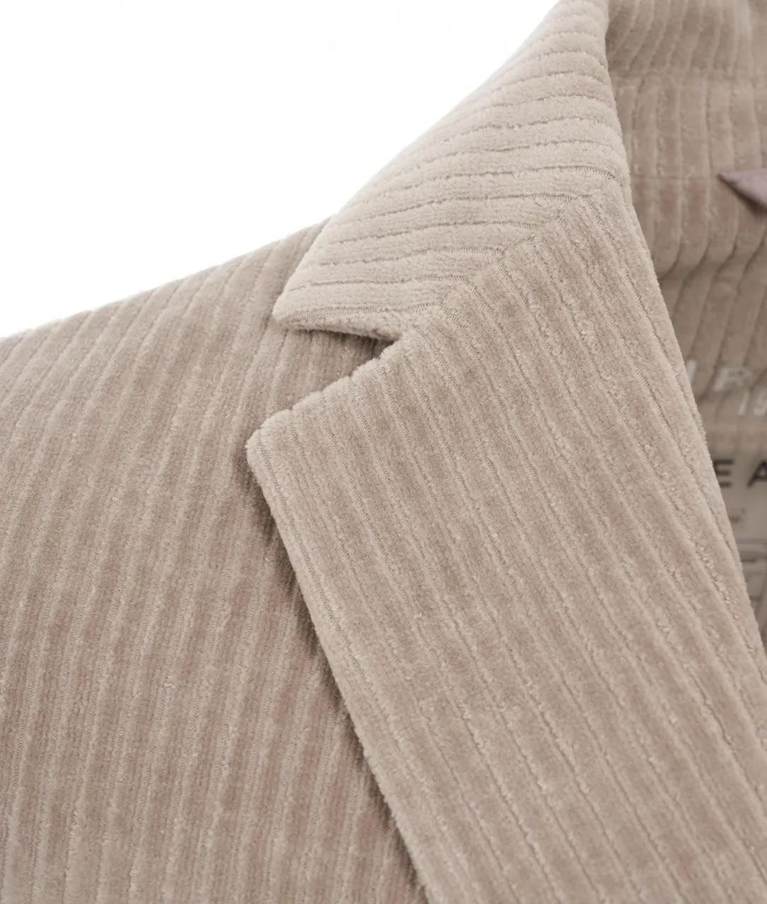 Blazer monopetto in velluto a coste grigio chiaro grigio chiaro