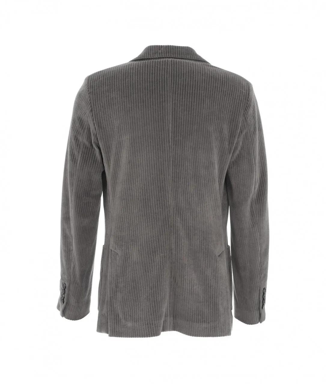 Blazer monopetto in velluto a coste grigio grigio