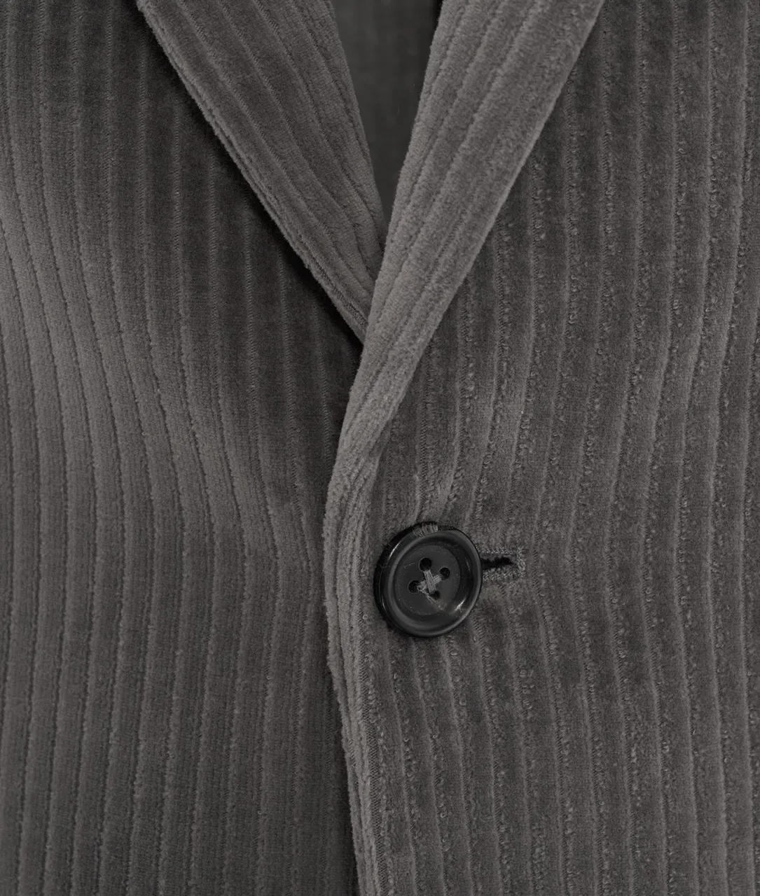 Blazer monopetto in velluto a coste grigio grigio
