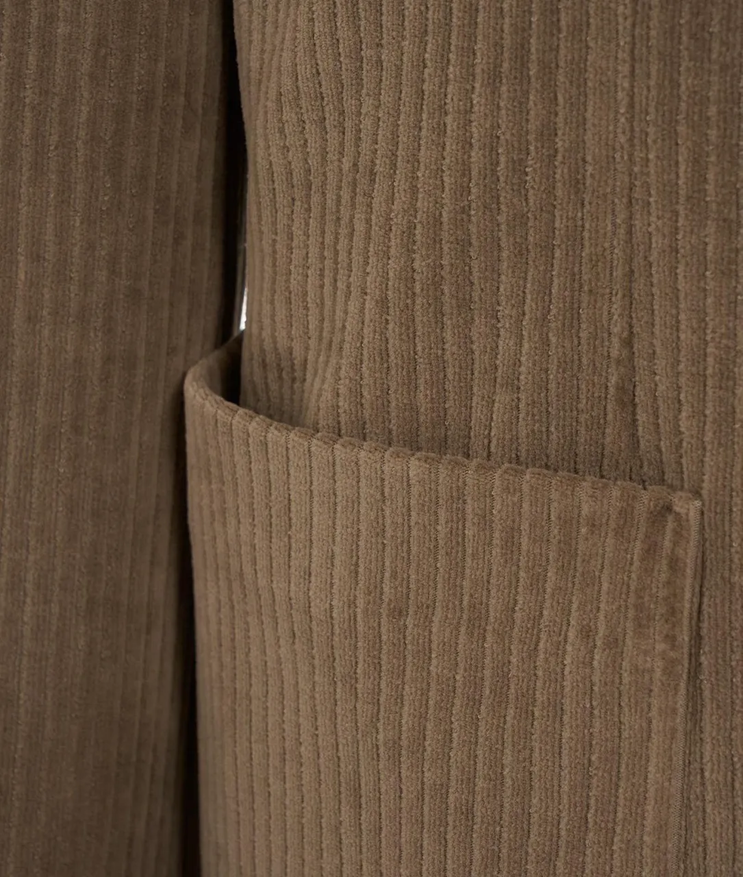 Blazer monopetto in velluto a coste marrone chiaro marrone chiaro