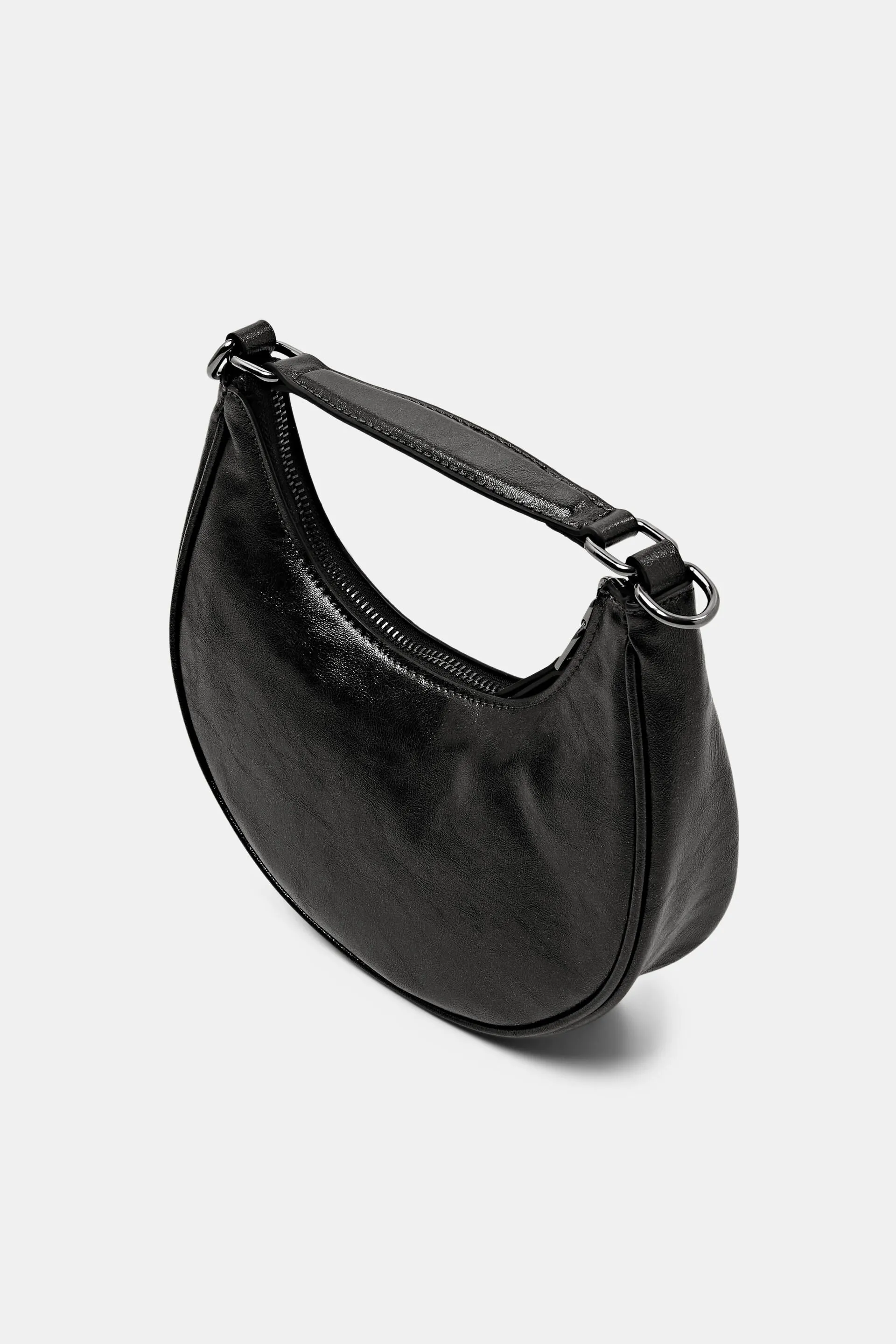 Borsa a mezzaluna in similpelle
