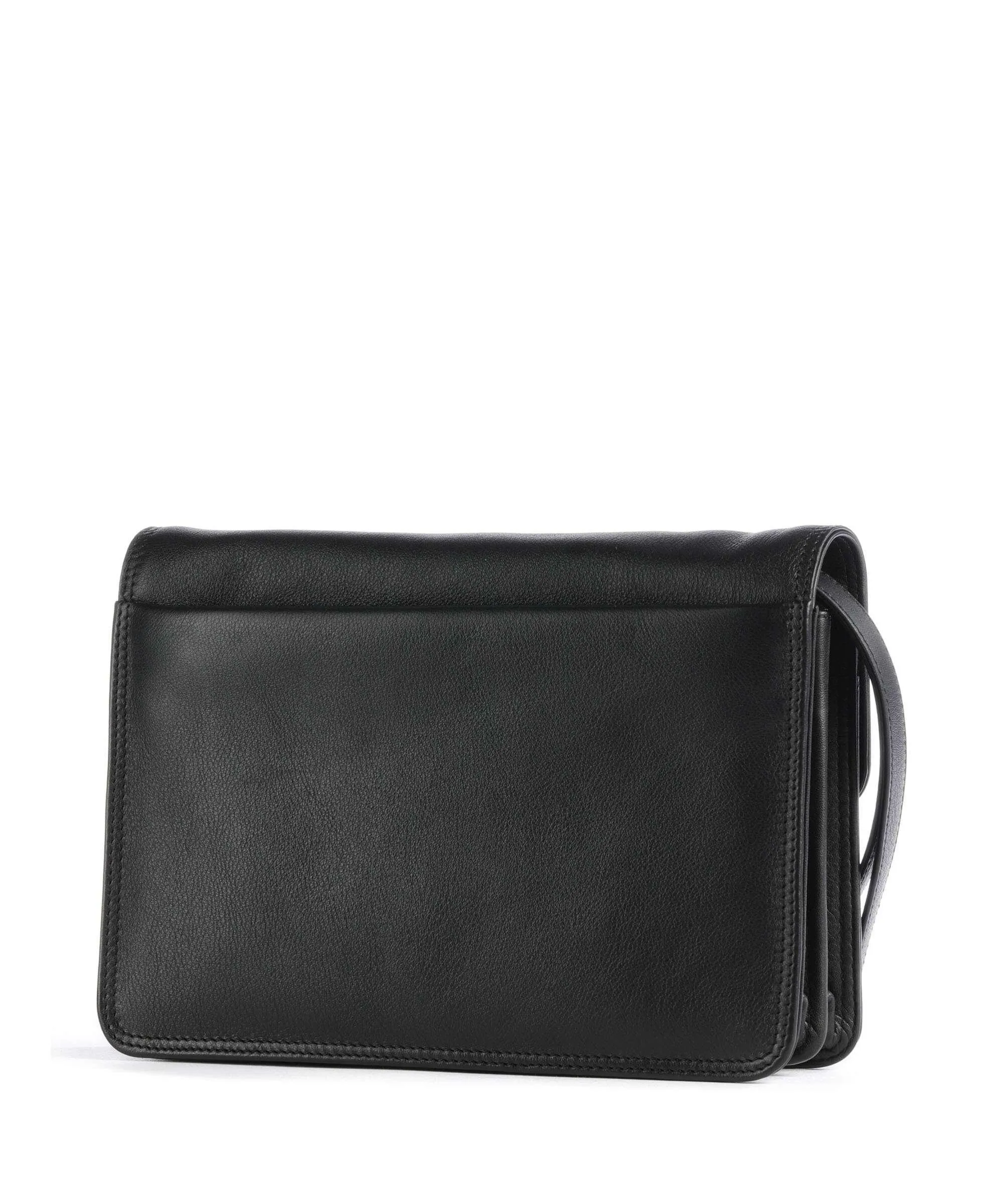  Braun Büffel Poly Borsa da polso morbida pelle bovina nero  