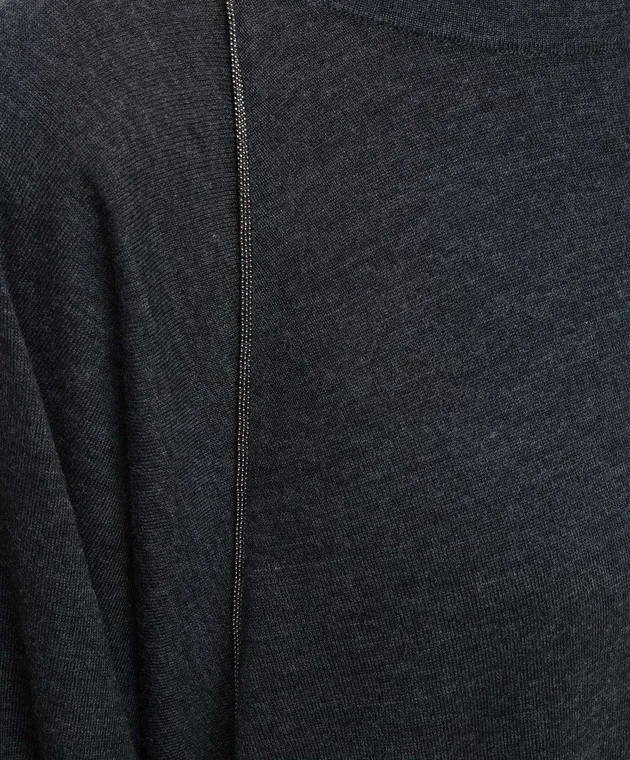 Brunello Cucinelli Abito in lana e cashmere antracite M14817A80P