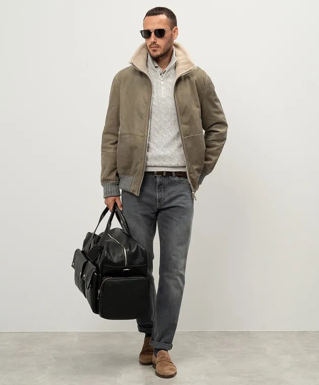 Brunello Cucinelli Maglione in cashmere grigio M22700604