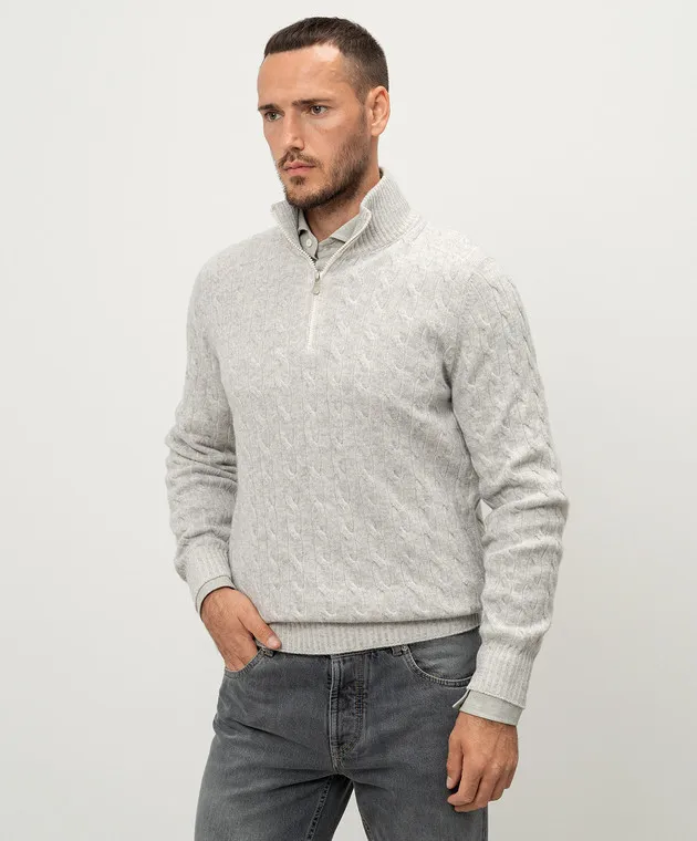 Brunello Cucinelli Maglione in cashmere grigio M22700604