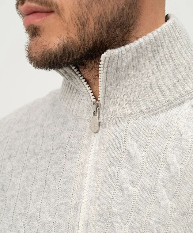 Brunello Cucinelli Maglione in cashmere grigio M22700604