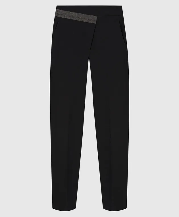 Brunello Cucinelli Pantaloni in lana con catene MB526P7413
