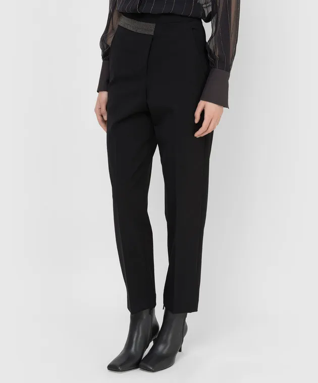 Brunello Cucinelli Pantaloni in lana con catene MB526P7413