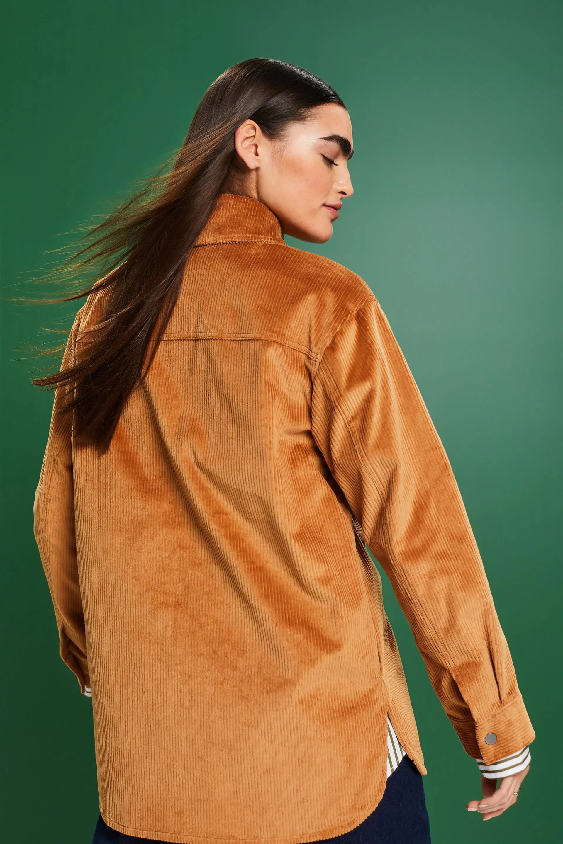 Camicia button-down in velluto