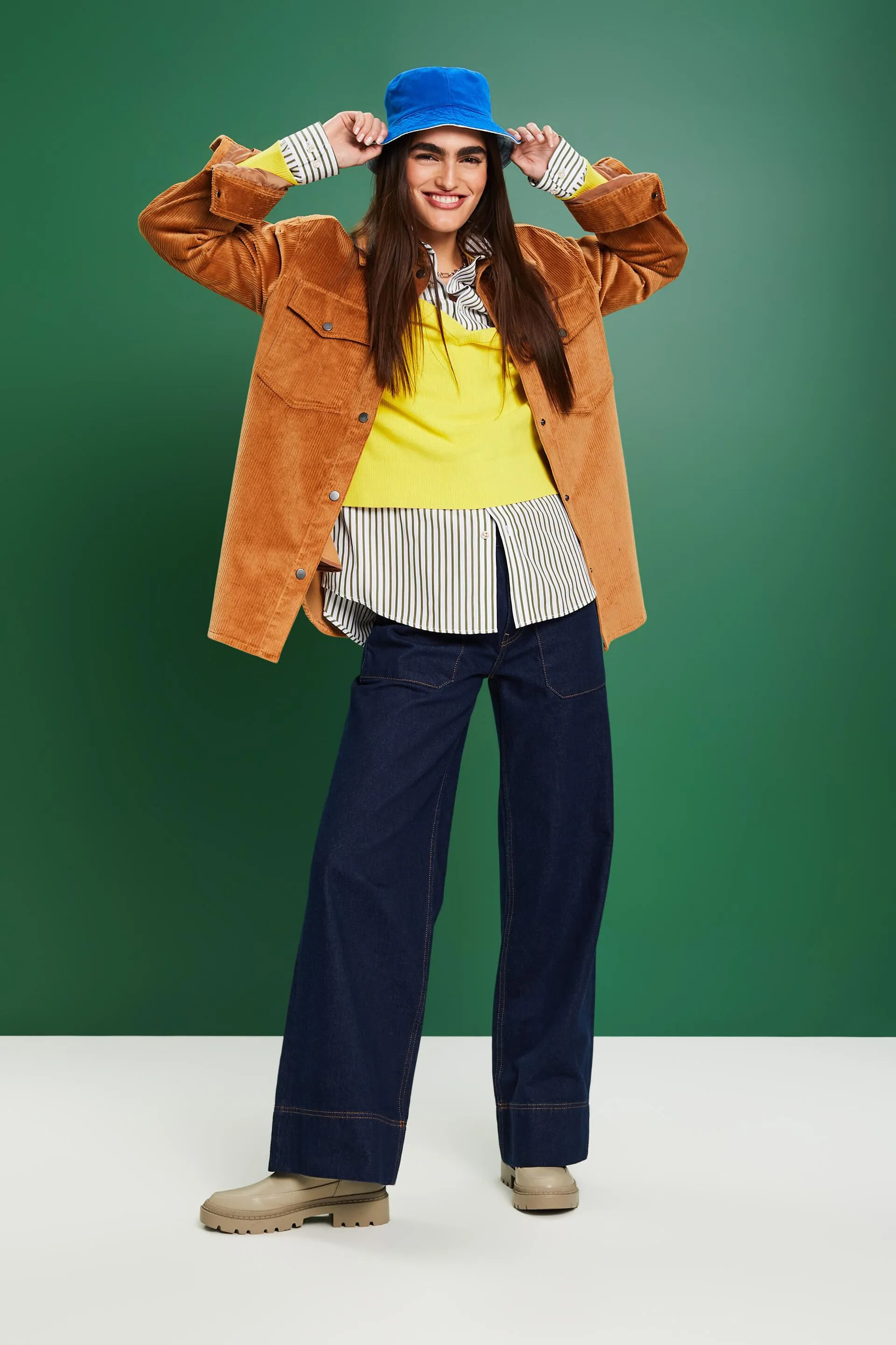 Camicia button-down in velluto