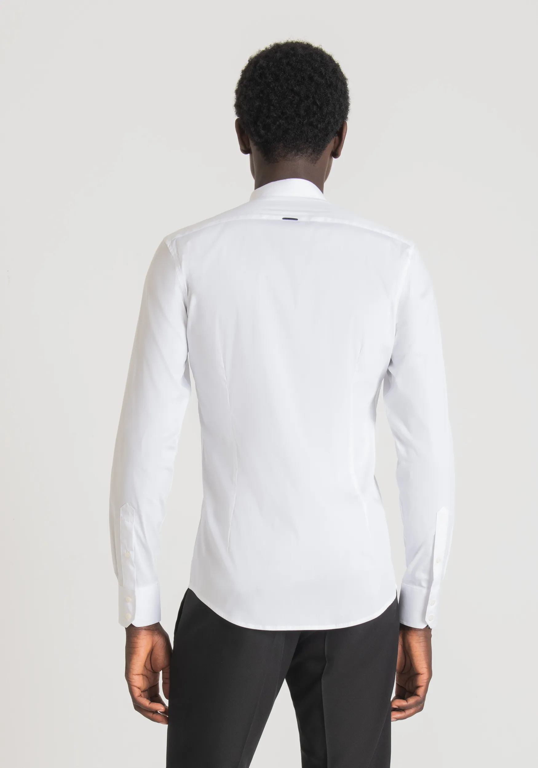 CAMICIA IN COTONE CON COLLO ALLA COREANA