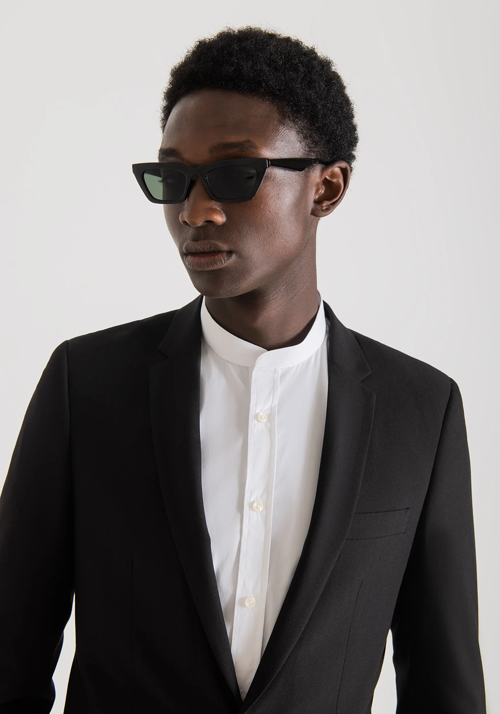CAMICIA IN COTONE CON COLLO ALLA COREANA