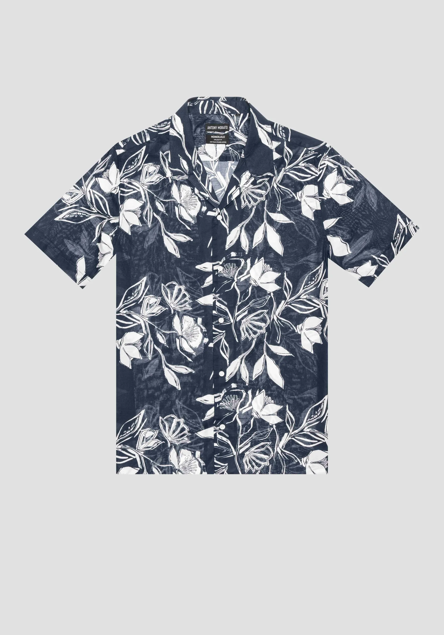 CAMICIA REGULAR STRAIGHT FIT “HONOLULU” CON STAMPA FLOREALE