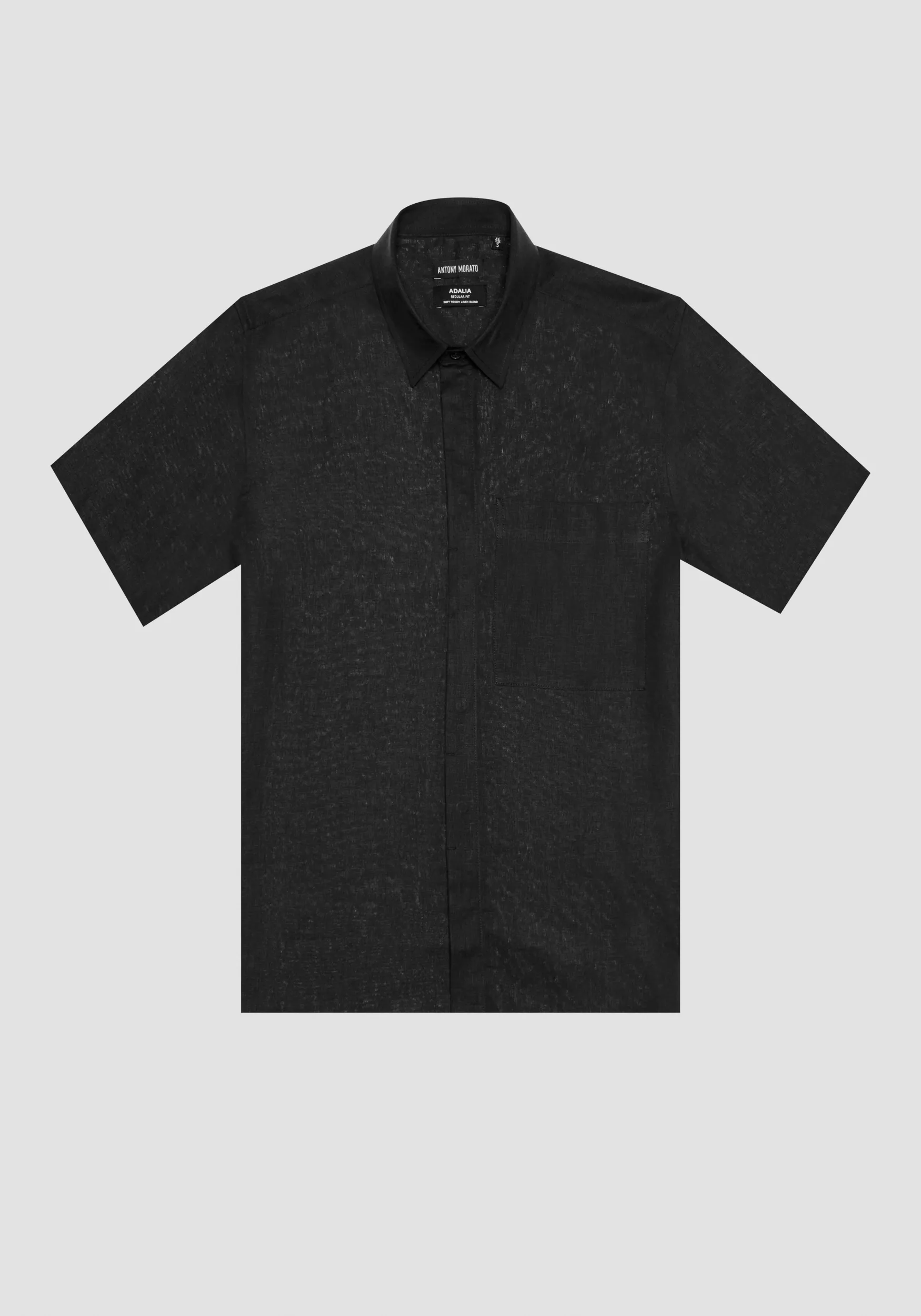 CAMICIA REGULAR STRAIGTH FIT “ADALIA” IN LINO E VISCOSA MANO MORBIDA