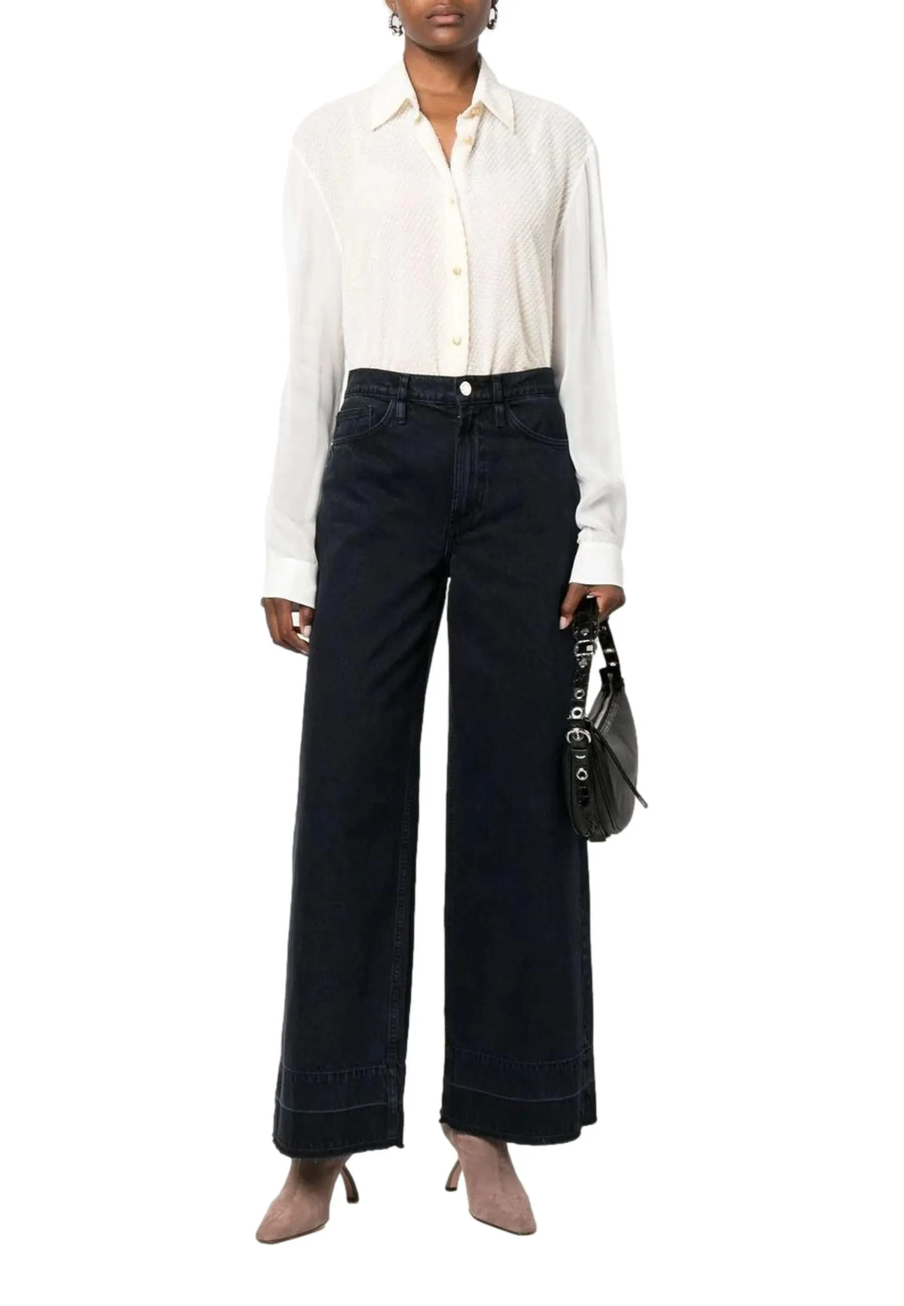 Camicia semi trasparente con glitter