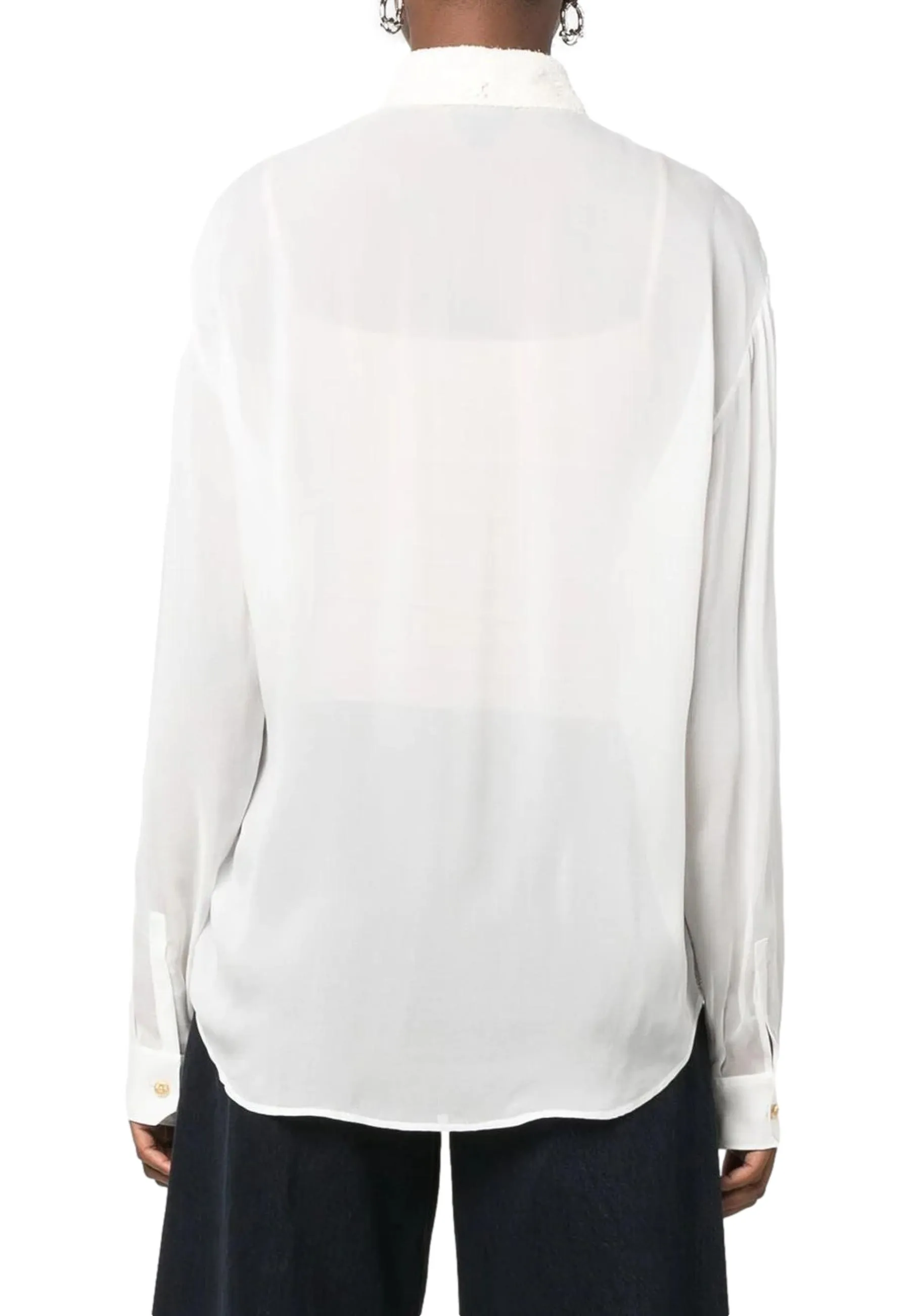 Camicia semi trasparente con glitter