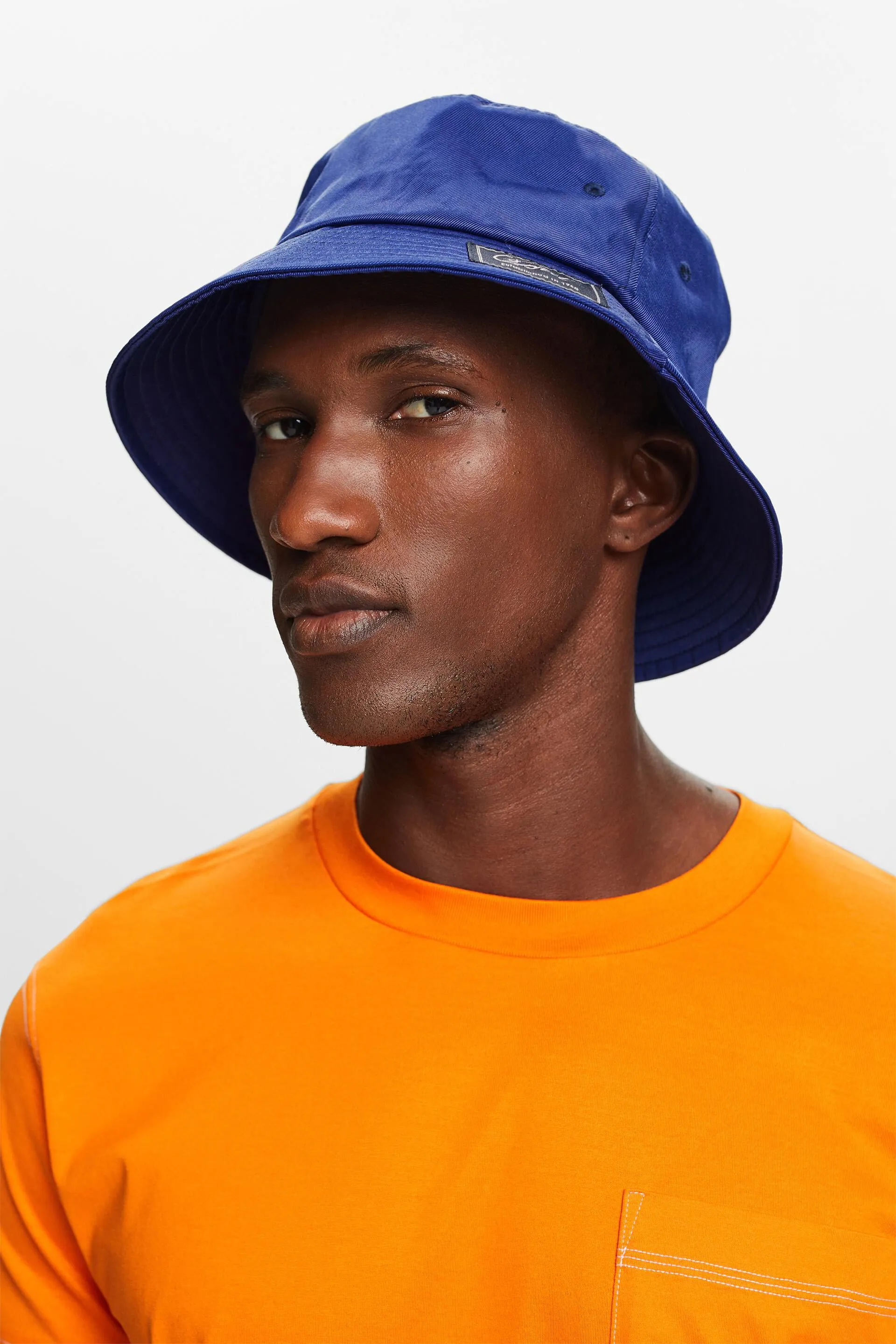 Cappello a secchiello in twill con logo