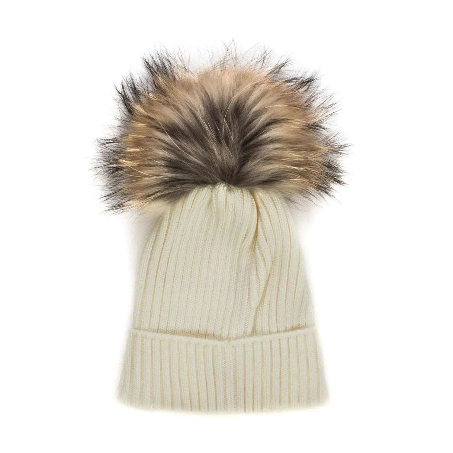 Cappello Bianco In Lana Bambina