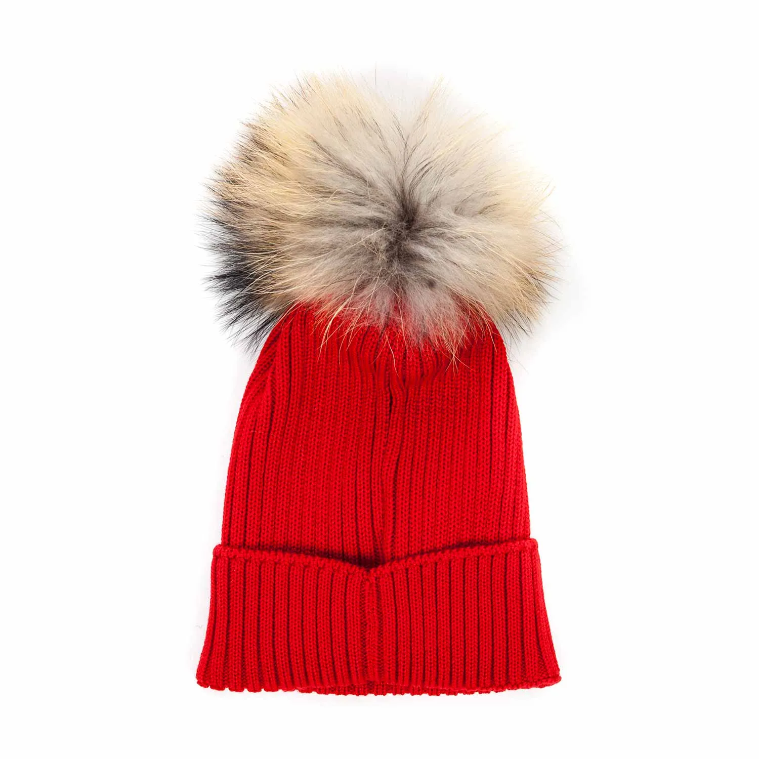 Cappello Rosso In Lana Bambina