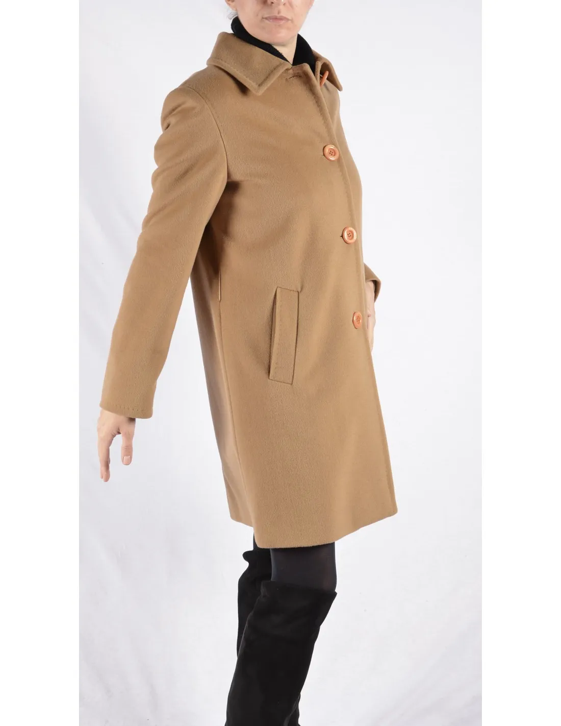 Cappotto Donna in lana Mod Gloria Beige