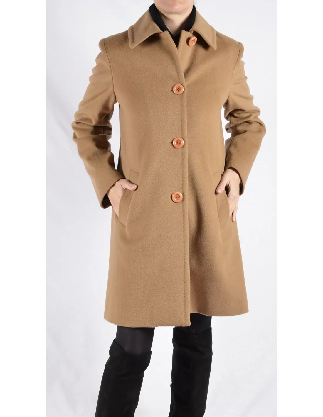 Cappotto Donna in lana Mod Gloria Beige
