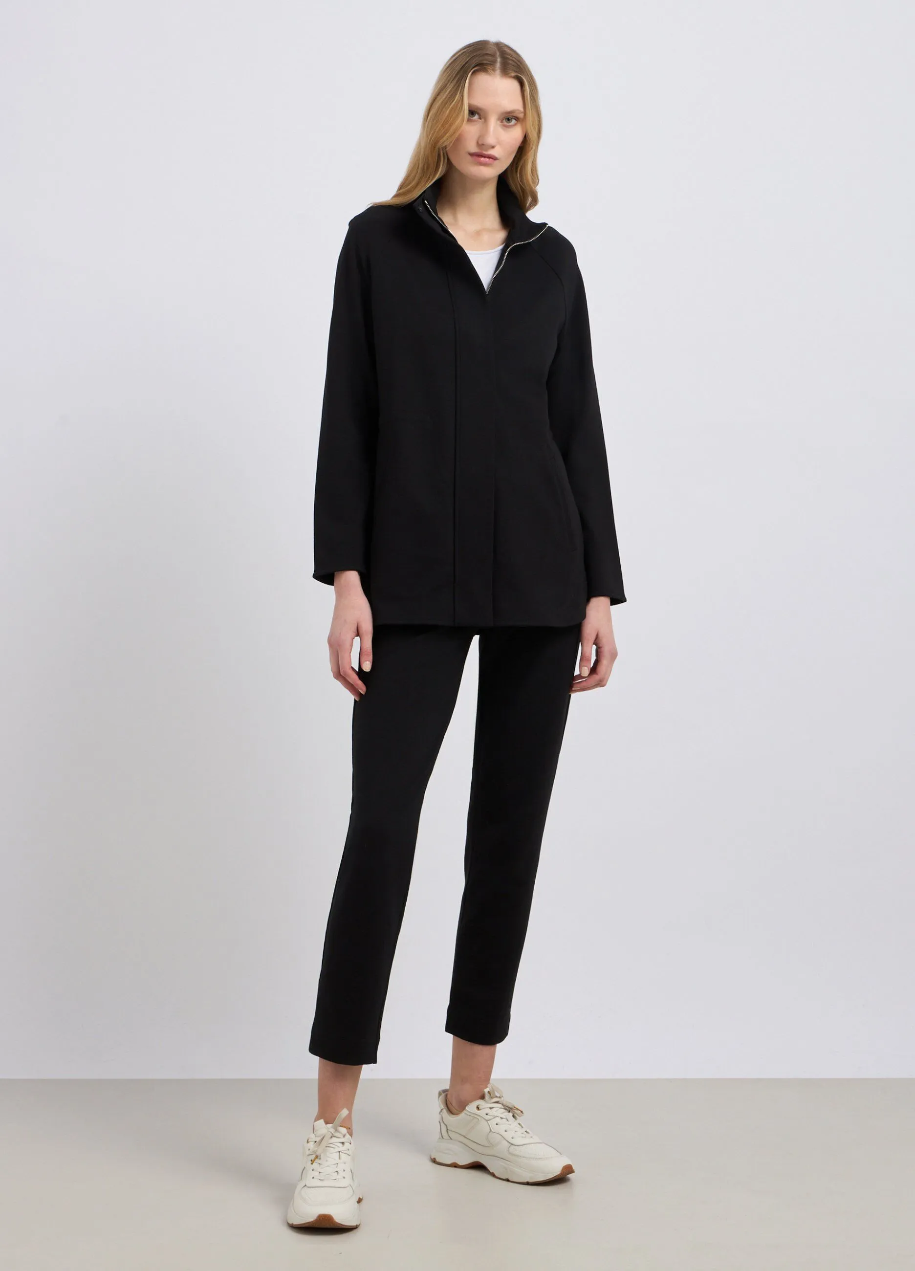 Cappotto in misto viscosa stretch donna