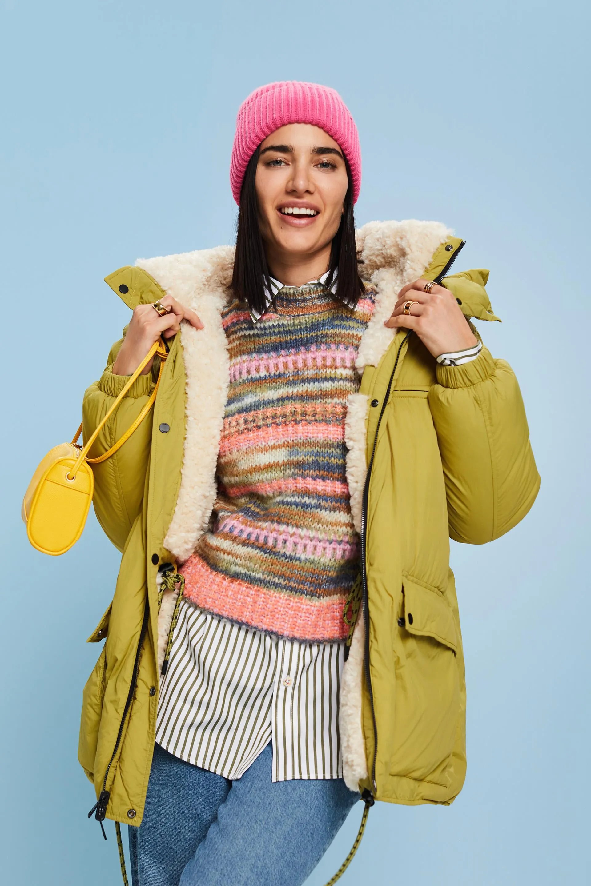 Cappotto reversibile in sherpa